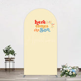 Aperturee - Aperturee Floral Spring Elegant Happy Birthday Arch Backdrop